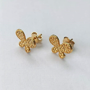 BRINCO FOLHEADO A OURO (CINCO MILESSIMO+VERNIZ(CRIS)TAMANHOI 12MM - OURO698