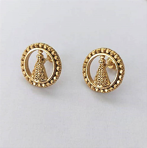 BRINCO FOLHEADO A OURO + VERNIZ DIAMONT (SIMPLES E DELICADO)TAMANHO 12CM - OURO721