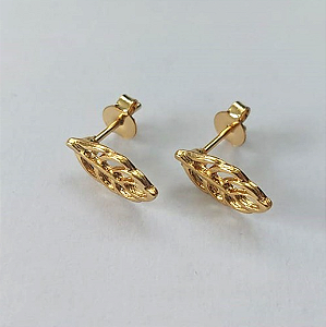BRINCO FOLHEADO A OURO + VERNIZ DIAMONT (SIMPLES E DELICADO)TAMANHO 12CM - OURO726