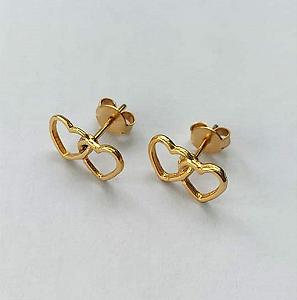 BRINCO FOLHEADO A OURO + VERNIZ DIAMONT (SIMPLES E DELICADO)TAMANHO 12CM - OURO729