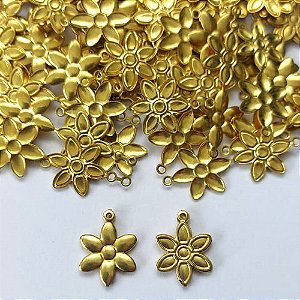 ACESSÓRIO NO BRUTO PRONTO PARA O BANHO - (59) (CX.19) FLOR DUPLA 13MM - PESO TOTAL 0,6GR - COMPOSIÇÃO: 100% LATÃO - BRU0003394