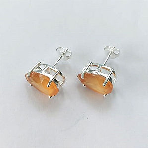 BRINCO FOLHEADA A PRATA COM 50 MILÉSIMOS + VERNIZ DIAMOND - BRINCOS DE PINO COM BASE EM ALTA FUSÃO E PEDRA EM ZIRCÔNIA GOTA 10X14MM-PRA756