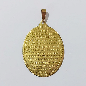 PINGENTE NO BRUTO PRONTO PARA O BANHO(E1680) - ORAÇÃO DO PAI NOSSO 41MM - PESO: 4,7GR - BRU0003453