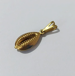 PINGENTE NO BRUTO PRONTO PARA O BANHO (100% LATÃO )(E2334) -Búzio 16mm duplo - PESO: 0,5GR - BRU0003460