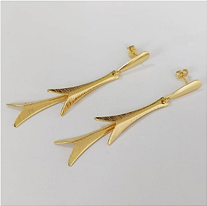 BRINCO FOLHEADO A OURO - BANHADO COM 5 MILÉSIMOS + VERNIZ DIAMOND - BRINCO ( TAMANHO 30MM- OURO942