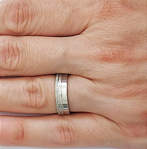 CX/36)ALIANÇA EM AÇO INOXIDAVEL LARGURA 5MM (CAIXA COM NUMERO VARIADOS DO 14 ATE 28) AÇO2278