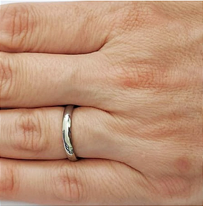 CX/36)ALIANÇA EM AÇO INOXIDAVEL LARGURA 3MM (CAIXA COM NUMERO VARIADOS DO 14 ATE 28) AÇO2280