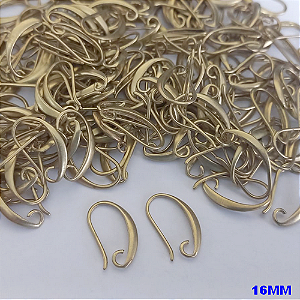 ACESSORIO NO BRUTO PRONTO PARA O BANHO (16MM) ALTAS FUSÃO - BASE DE BRINCO TIPO ANZOL - (VENDIDA POR PAR) PESO DO PAR 0,7GR ( DMB004)- BRU0003490