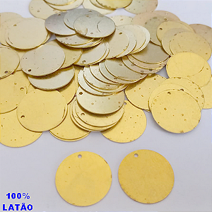 ACESSÓRIO NO BRUTO PRONTO PARA O BANHO(PINGENTE PARA GRAVAÇÃO) - (V846) ACESSORIO REDONDO 16MM COM UMA ARGOLA-(CX143) COMPOSIÇÃO: 100% LATÃO - PESO: 0,6GR - BRU0003500