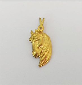 PINGENTE NO BRUTO PRONTO PARA O BANHO COM CONTRA ARGOLA(E1116)COMPOSIÇÃO 100% LATÃO (Cabeça de cavalo dupla 24MM )PESO 1.2GR - BRU0003556