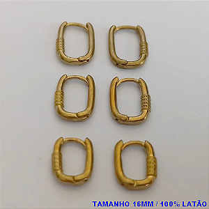 BRINCO NO BRUTO PRONTO PARA O BANHO(CX145) VENDAS POR TRIO(3 PAR)TAMANHOS TRIO NOS TAMANHOS 14/12/10MM - PESO TOTAL 4.8 - BRU0003568