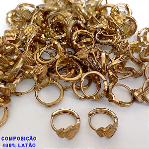 BRINCO NO BRUTO PRONTO BANHO(CX145) - BRINCO - ARGOLINHA DE PRESSÃO (TRANQUETA) TAMANHO 13MM - COMPOSIÇÃO: 100% LATÃO - PESO TOTAL 2,1GR - BRU3570