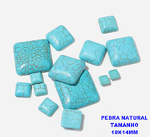 ACESSORIO NO BRUTO PRONTO PARA O BANHO (CABOCHÃO 10X14MM)(CX145) PEDRA NATURAL HOWLITA(VENDIDA POR UNIDADE) / BRU0003588