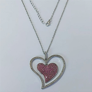 GARGANTILHA NO BRUTO PRONTO PARA O BANHO(CX145)/TAMANHO 45CM CORRENTE CADEADO TODA EM MICRO ZIRCONIA COLORIDA- COM FECHO LAGOSTA / PESO 12.4GR -BRU0003591