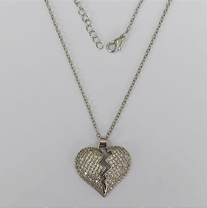 GARGANTILHA NO BRUTO PRONTO PARA O BANHO(CX145)/TAMANHO 45CM CORRENTE CADEADO TODA EM MICRO ZIRCONIA - COM FECHO LAGOSTA / PESO 5.1GR -BRU0003603