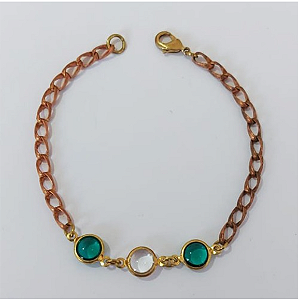 PULSEIRA NO BRUTO PRONTA PARA O BANHO - (CX145)PULSEIRA SIMPLES E DELICADA - TAMANHO 18CM - PESO TOTAL 5.9GR- BRU0003605