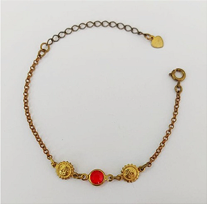 PULSEIRA NO BRUTO PRONTA PARA O BANHO - (CX145)PULSEIRA SIMPLES E DELICADA - TAMANHO 18CM - PESO TOTAL 1.9GR- BRU0003609