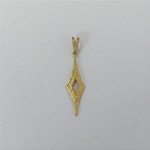 PINGENTE NO BRUTO PRONTO PARA O BANHO(E2543) - PINGENTE LOSANGO VAZADO 7MM PESO 0,7GR - BRU0003639