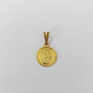 PINGENTE NO BRUTO PRONTO PARA O BANHO(E2126) - PINGENTE IMAGEM JESUS CRISTO 11MM PESO 1,0GR - BRU0003641