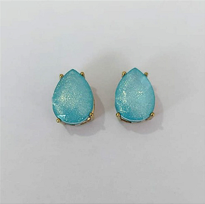 BRINCO NO BRUTO PRONTO PARA O BANHO / BASE EM ALTA FUSÃO 10X14MM COM PEDRA EM RESINA / PESO 2,7GR - BRU0003722