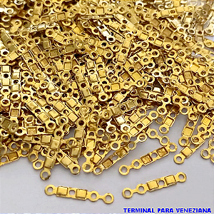 TERMINAL NO BRUTO PRONTO PARA O BANHO (TERMINAL PARA CORRENTE VENEZIANA 0,08MM) VENDA POR UNIDADE / PESO 0,1GR / BRU3774