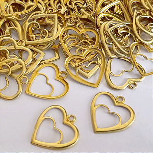 ACESSORIO NO BRUTO PRONTO PARA O BANHO(V1229)(CX146) (CORAÇÃO VASADO 16.MM) VENDA POR UNIDADE / PESO 0,5GR / BRU3775