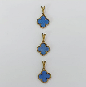 PINGENTE NO BRUTO PRONTO PARA O BANHO - KIT COM 3 PINGENTES DE VAN CLEEF 10X10MM - PESO TOTAL 2,5GR - BRU3779