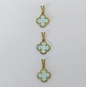 PINGENTE NO BRUTO PRONTO PARA O BANHO - KIT COM 3 PINGENTES DE VAN CLEEF 10X10MM - PESO TOTAL 2,5GR - BRU3780