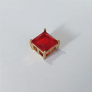 PINGENTE NO BRUTO PRONTO PARA O BANHO (COM BASE EM ALTA FUSÃO QUADRADA ) ZIRCONIA 8X8MM PESO 0,9GR - BRU3857