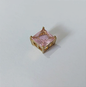 PINGENTE NO BRUTO PRONTO PARA O BANHO (COM BASE EM ALTA FUSÃO QUADRADA ) ZIRCONIA 8X8MM PESO 0,9GR - BRU3863