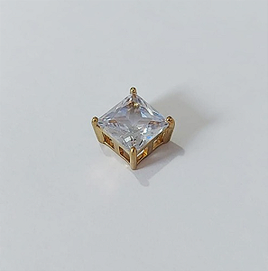 PINGENTE NO BRUTO PRONTO PARA O BANHO (COM BASE EM ALTA FUSÃO QUADRADA ) ZIRCONIA 8X8MM PESO 0,9GR - BRU3864