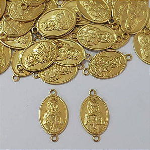 ACESSORIO NO BRUTO PRONTO PARA O BANHO(CX149)(5939) VENDIDO POR UNIDADE/Oval 12,8mm Rosa Mistica / PESO 0,7GR - BRU3890