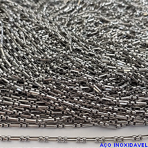 CORRENTE EM AÇO INOXIDAVEL(CORRENTE VENDIDA POR METRO)(BCOL058)LARGURA 2,5MM AÇO0123