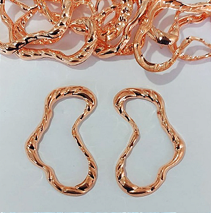 BRINCO NO BRUTO PRONTO PARA O BANHO DE ARGOLA MARTELADO TAMANHO 5X2,5CM - (CX147) ( - PESO DO BRINCO DE PINO 5.6GR - BRU23903