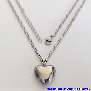 GARGANTILHA EM AÇO INOXIDAVEL()(BCOL058)LARGURA 2,5MM (TAMANHO 50CM + EXTENSSOR ) COM FECHO LAGOSTA AÇO0160