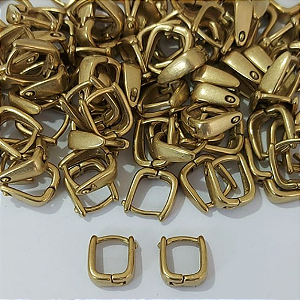 BRINCO NO BRUTO PRONTO PARA O BANHO - (CX148) - BRINCO ARGOLINHA DE PRESSÃO - COMPOSIÇÃO: LATÃO 100% - TAMANHO 10MM - (VENDIDO POR PAR) PESO TOTAL 1.4GR - BRU23915