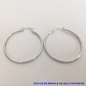 BRINCO DE ARGOLA EM AÇO INOXIDAVEL LARGURA 2MM - TAMANHO 3,5CM(CX148)(AÇLI0192) AÇO0173