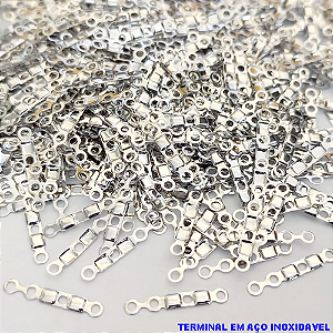 ACESSORIO EM AÇO INOXIDAVEL(I-1382)TIP VENDIDO POR UNIDADE)(CX149) ( Terminal tip mini)(Tamanho: ↕ 3 mm (dobrado)- AÇO0189