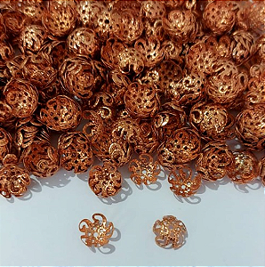 ACESSÓRIO NO BRUTO PRONTO PARA BANHO - " TULIPA " - FLORZINHA BASE PARA PÉROLA - TAMANHO 8MM - (VENDIDO POR UNIDADE) - BRU23962