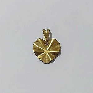 PINGENTE NO BRUTO PRONTO PARA O BANHO -(E1983) PINGENTE CORAÇÃO TEXTURA ORGÂNICA - TAMANHO: 12MM - PESO: 0,5GR - BRU23986