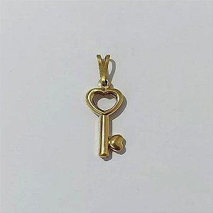 PINGENTE NO BRUTO PRONTO PARA O BANHO - PINGENTE CHAVE DUPLA (1871)- TAMANHO: 18MM - PESO: 0,6GR - BRU23996