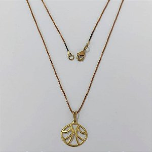 GARGANTILHA NO BRUTO PRONTA PARA O BANHO - (V3297) GARGANTILHA COM CORRENTE VENEZIANA 45CM E PINGENTE GOTA VAZADA 16MM - PESO: 2,5GR - COMPOSIÇÃO: 100% LATÃO - BRU24023