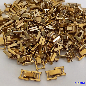 ACESSORIOS NO BRUTO PRONTO PARA O BANHO (CX153) (VENDA POR UNIDADE) - FECHO PARA PULSEIRA/CORRENTE DE "3,8MM" - COMPOSIÇÃO 100% LATÃO - BRU0001426