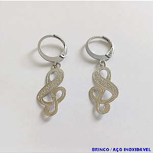 BRINCO EM AÇO INOXIDAVEL COM *(ARGOLINHA DE PRESSÃO)* )CX151)( TAMANHO DO PINGENTE 2MM- AÇO0293