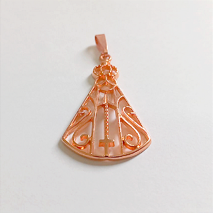 PINGENTE NO BRUTO PRONTO PARA O BANHO (CX151) (NOSSA SENHORA APARECIDA 3X2CM / com contra argola- PESO TOTAL - BRU24216