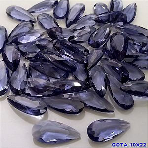 ACESSORIO NO BRUTO PRONTO PARA O BANHO -(CX143) PEDRA DE ZIRCONIA TAMANHO 10X22MM - COMPOSIÇÃO 100% VIDRO - BRU24243