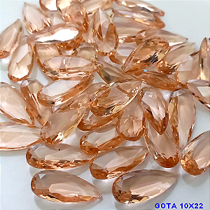 ACESSORIO NO BRUTO PRONTO PARA O BANHO -(CX143) PEDRA DE ZIRCONIA TAMANHO 10X22MM - COMPOSIÇÃO 100% VIDRO - BRU24246