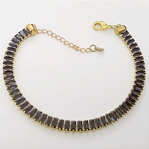 PULSEIRA NO BRUTO PRONTO PARA O BANHO - TAMANHO 18CM+EXTENSOR - LARGURA 2,5X5MM 60% LATÃO+ZIRCONIA - BRU24333