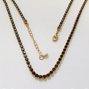 SHOCKER NO BRUTO PRONTO PARA O BANHO - TAMANHO 40CM+EXTENSOR - LARGURA 3MM - 60% LATÃO+ZIRCONIA - BRU24340