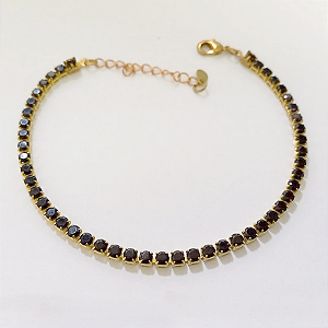 PULSEIRA NO BRUTO PRONTO PARA O BANHO - TAMANHO 18CM+EXTENSOR - LARGURA 3MM - 60% LATÃO+ZIRCONIA - BRU24341